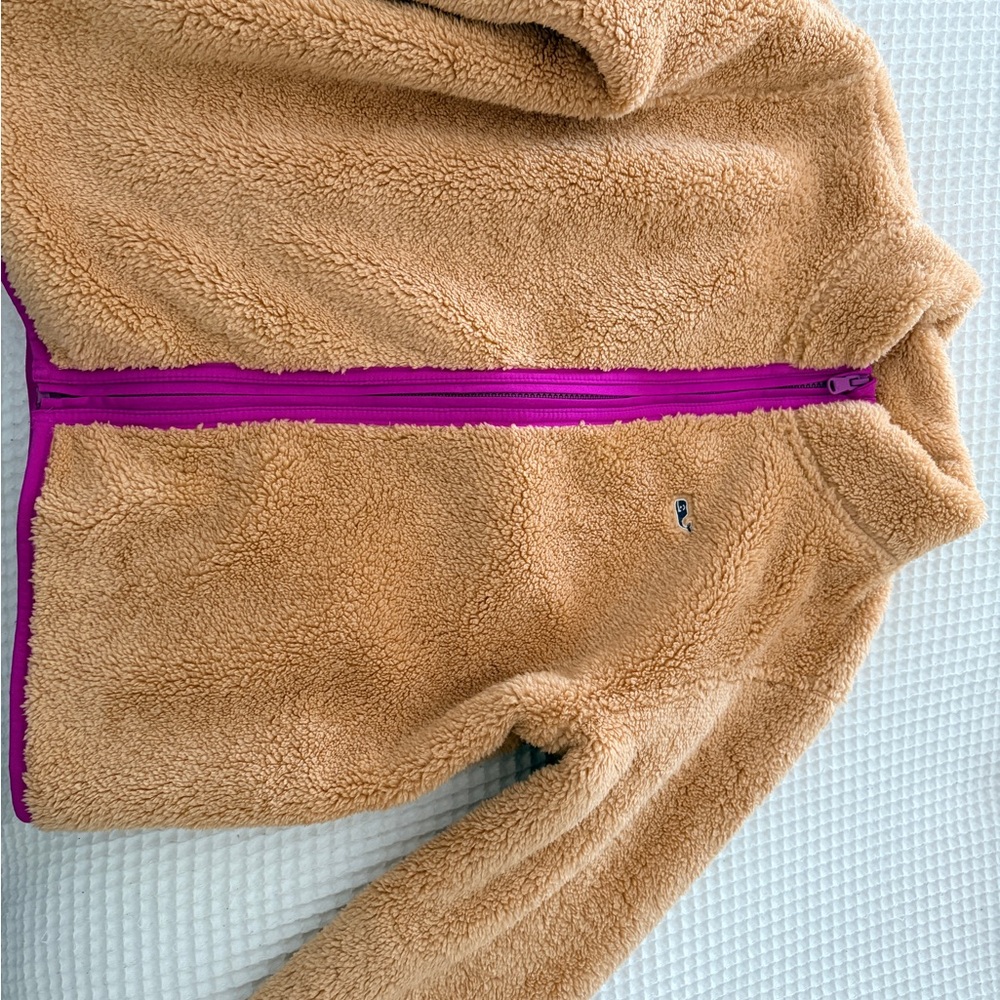 Vineyard Vines Tan Sherpa with Pink Accents - Picture 2 of 3